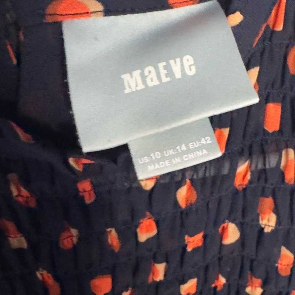 Anthropologie- Maeve Darby Blouse size 10 - Picture 6 of 9